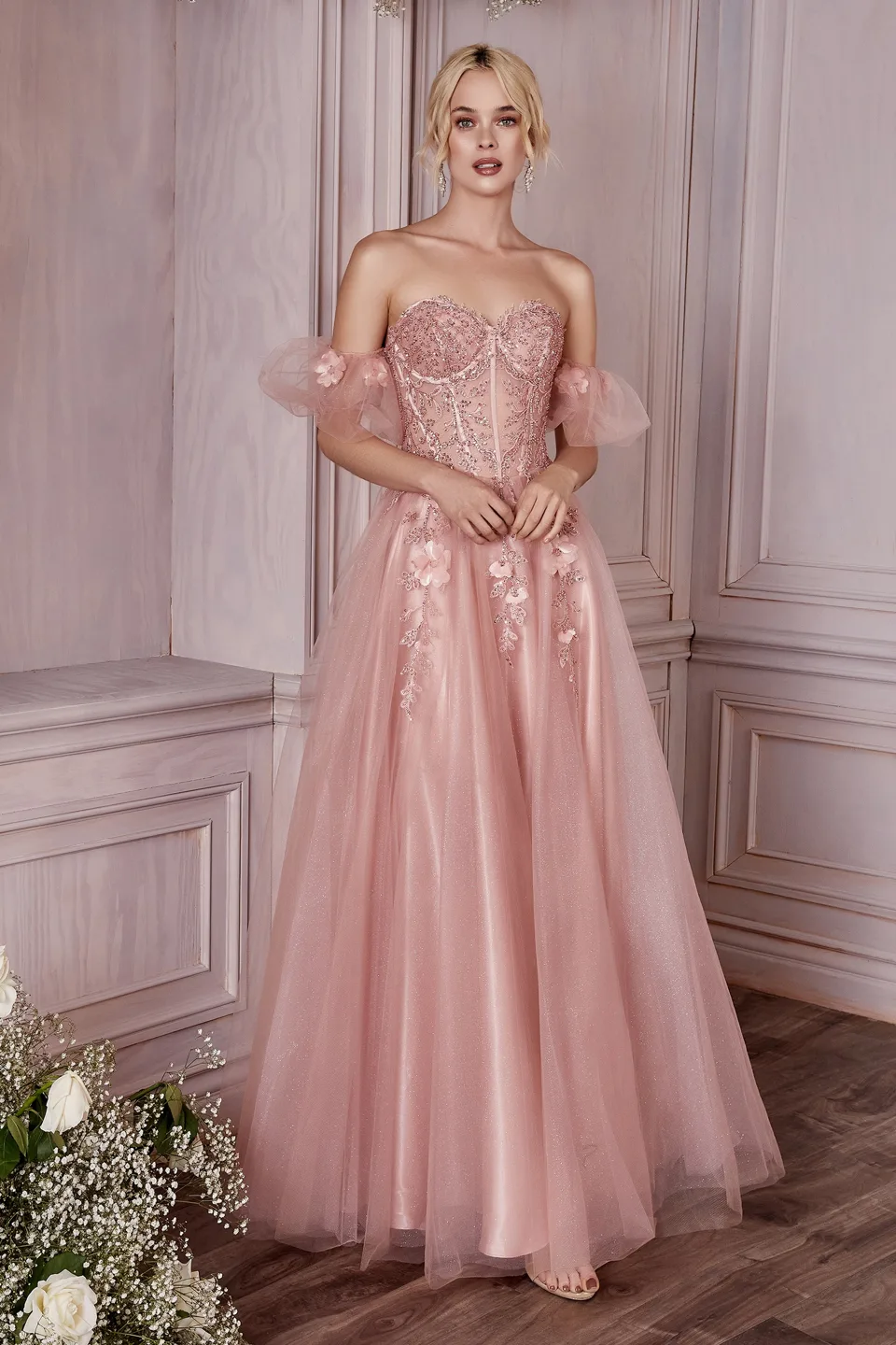 Ladivine CD0191 Dress — ROSEGOLD