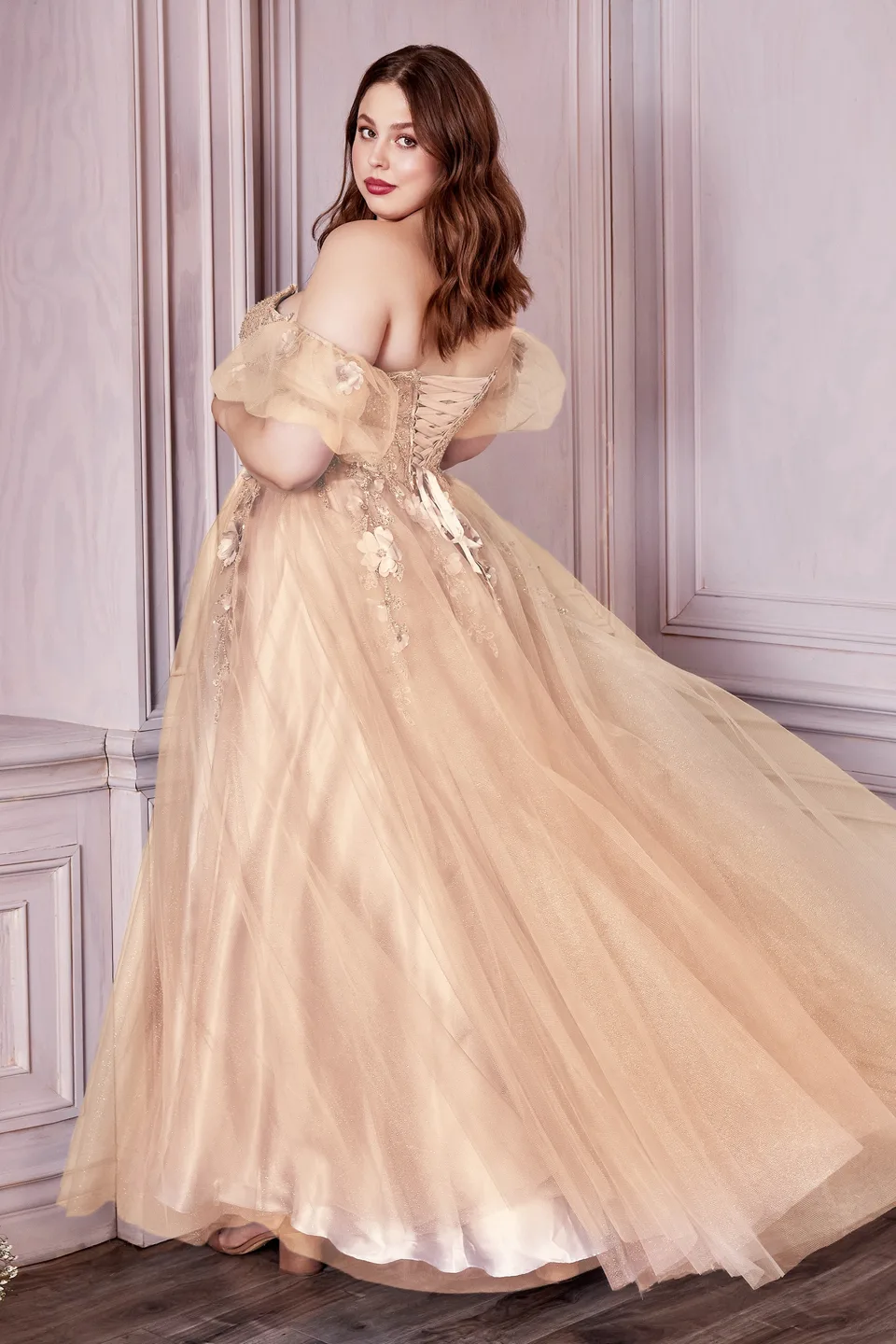 Ladivine CD0191C Dress — CHAMPAGNE