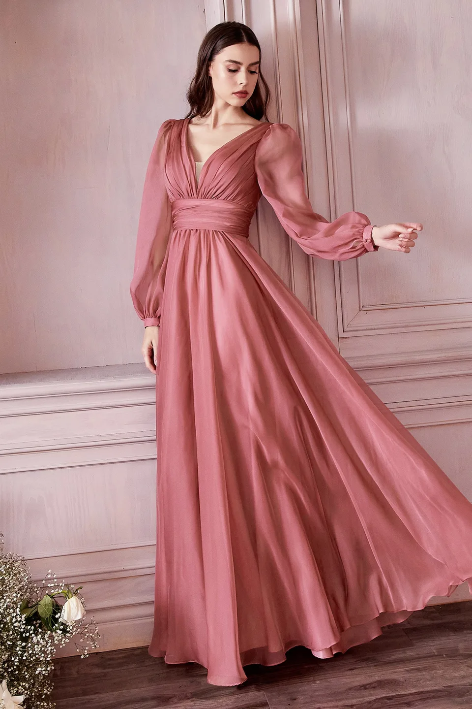 Ladivine CD0192 Dress — ROSEWOOD