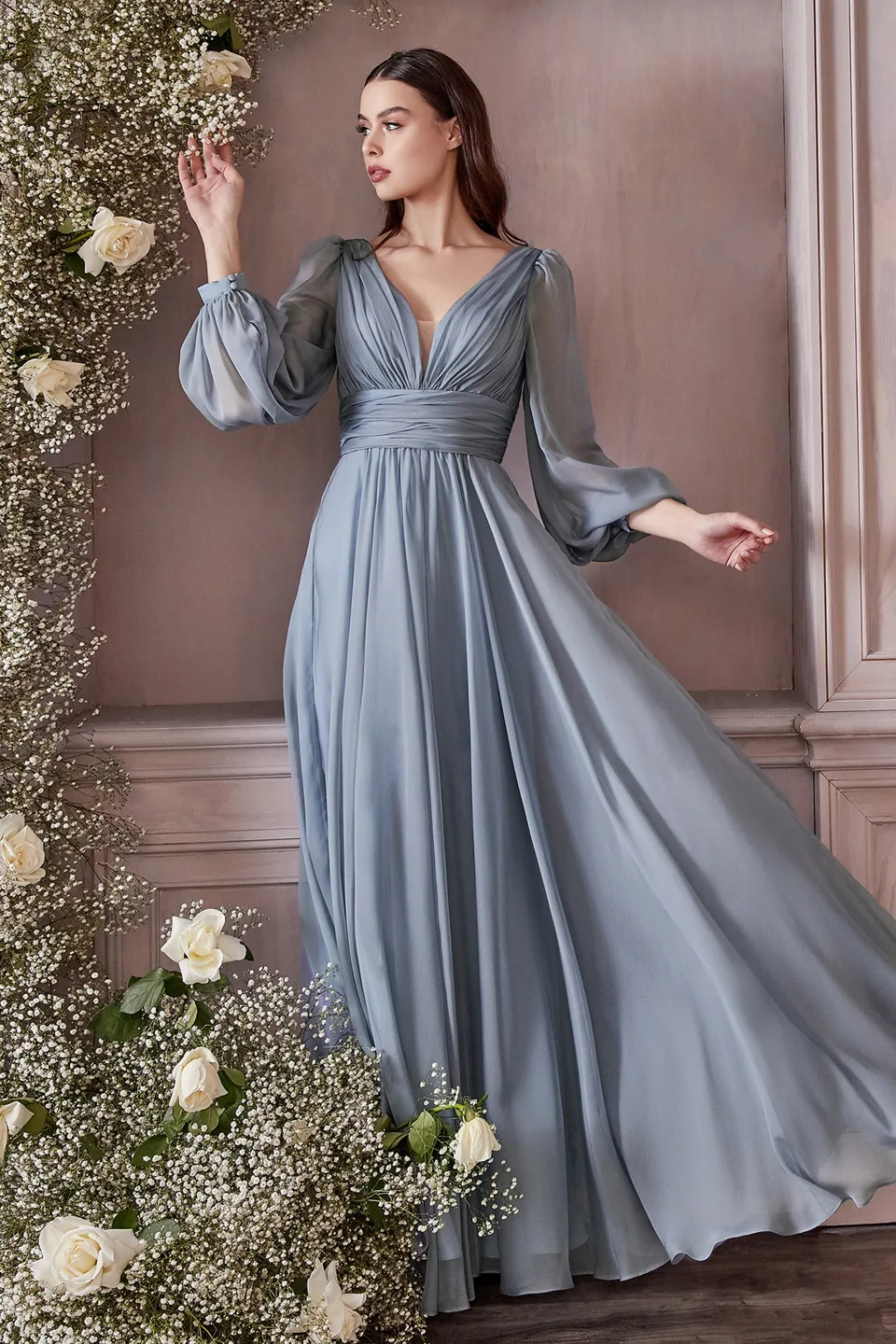 Ladivine CD0192 Dress — SMOKYBLUE