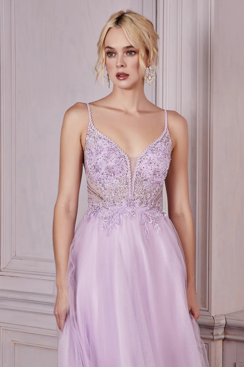 Ladivine CD0195 Dress — LAVENDER