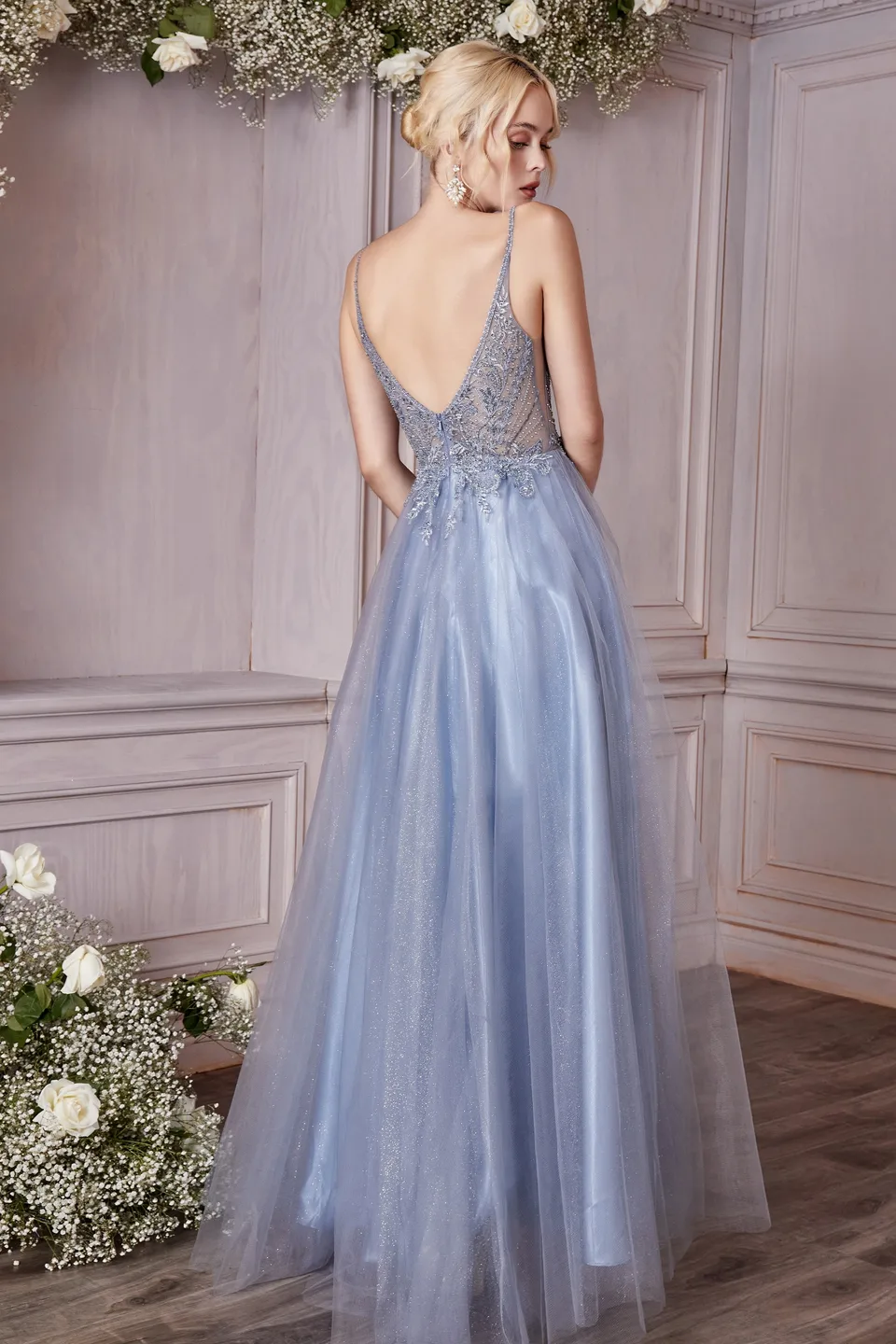 Ladivine CD0195 Dress — SMOKYBLUE