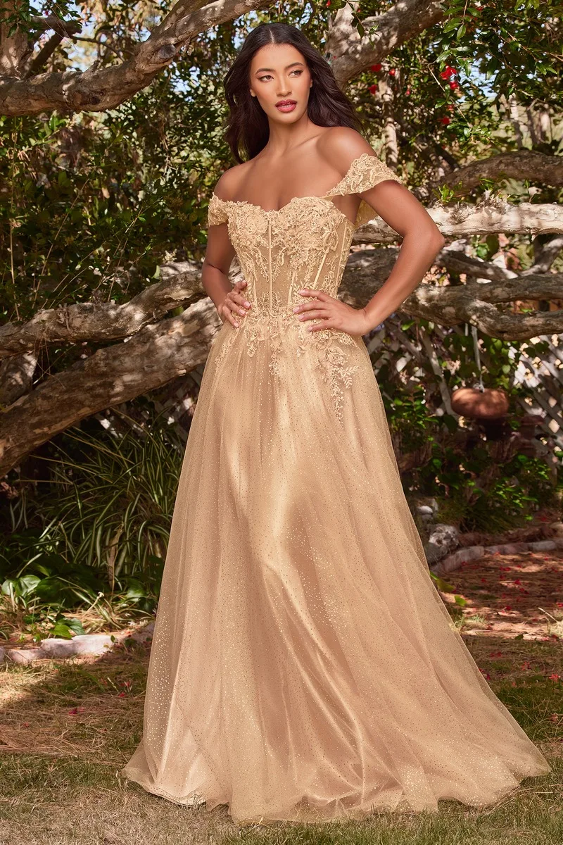 Ladivine CD0198 Dress — CHAMPAGNE
