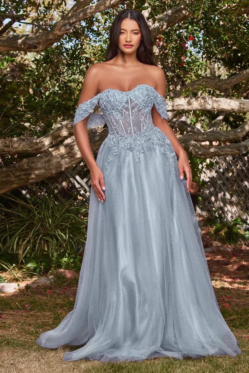 Ladivine CD0198 Dress — SMOKYBLUE