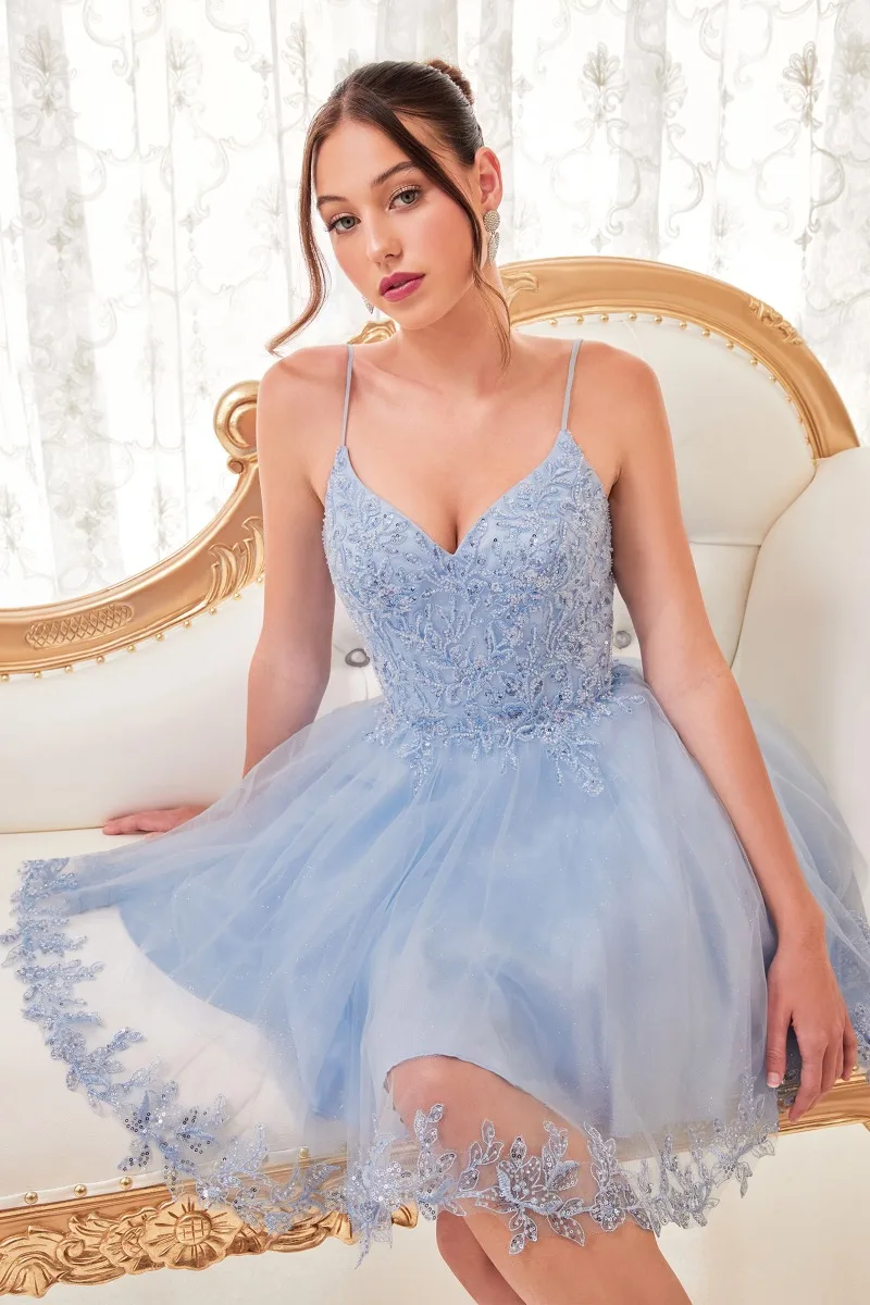 Ladivine CD0213 Dress — LTBLUE
