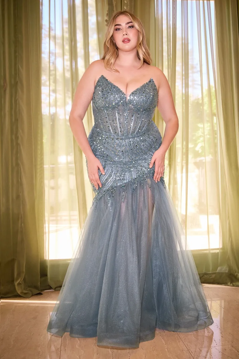 Ladivine CD0214C Dress — SMOKYBLUE