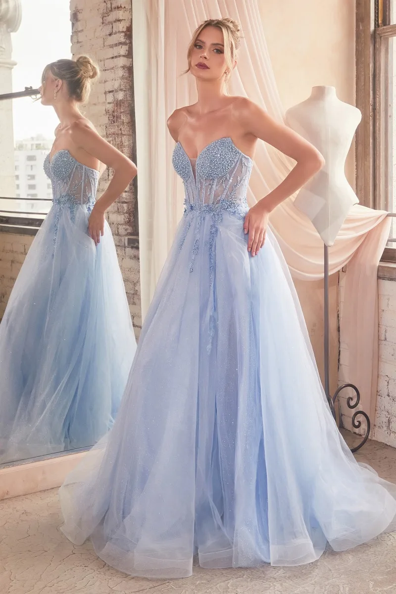 Ladivine CD0230 Dress — LT BLUE