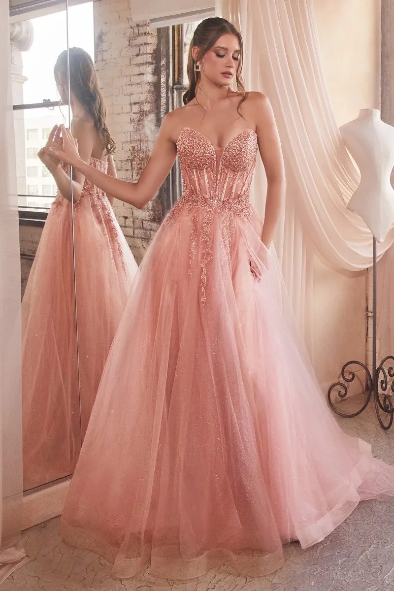 Ladivine CD0230 Dress — ROSEGOLD
