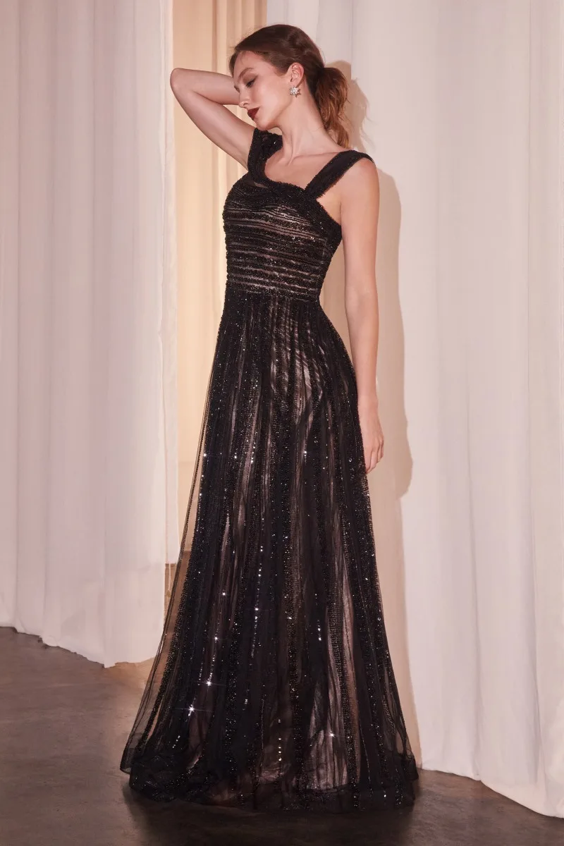 Ladivine CD0238 Dress — BLACK NUDE
