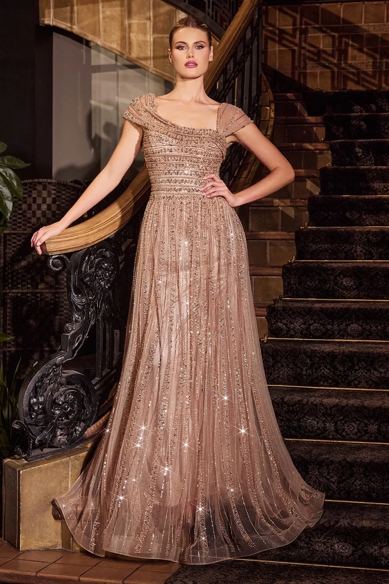 Ladivine CD0238 Dress — MOCHA GOLD
