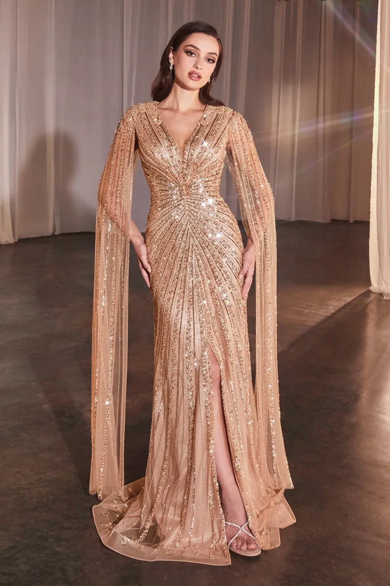 Ladivine CD0239 Dress — MOCHA GOLD