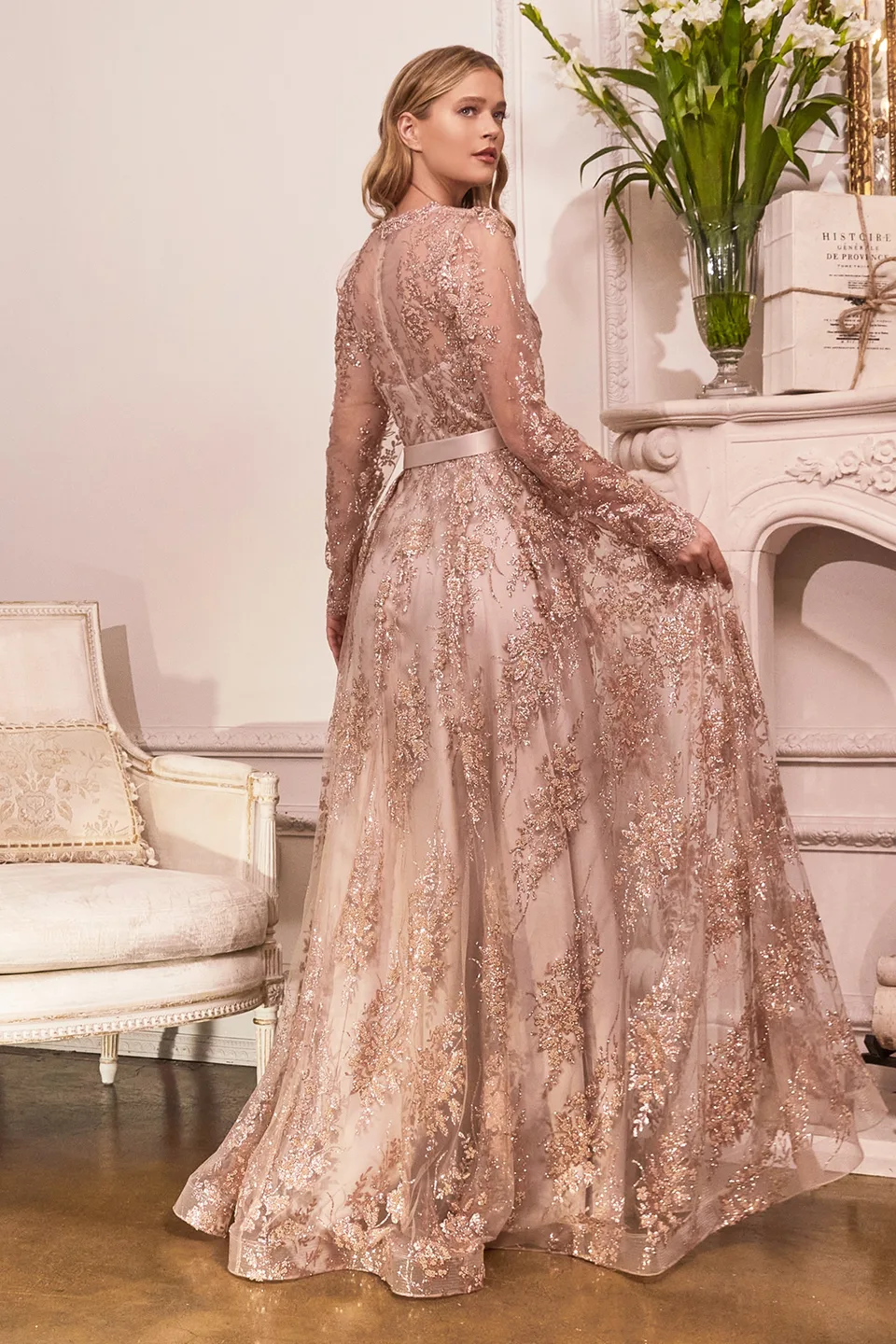 Ladivine CD233C Dress — CD233 ROSEGLD 2