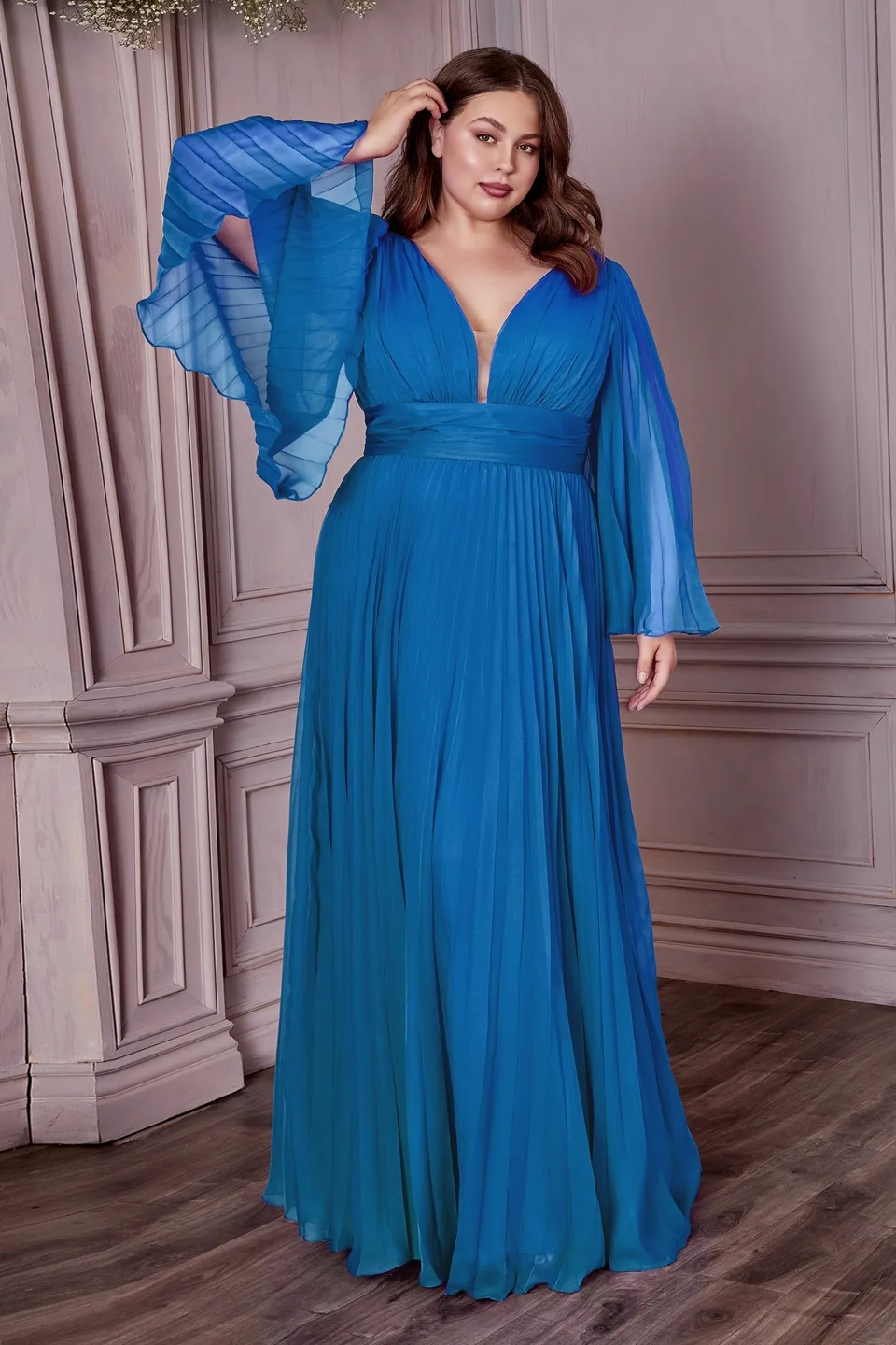 Ladivine CD242C Dress — TEAL 1 1