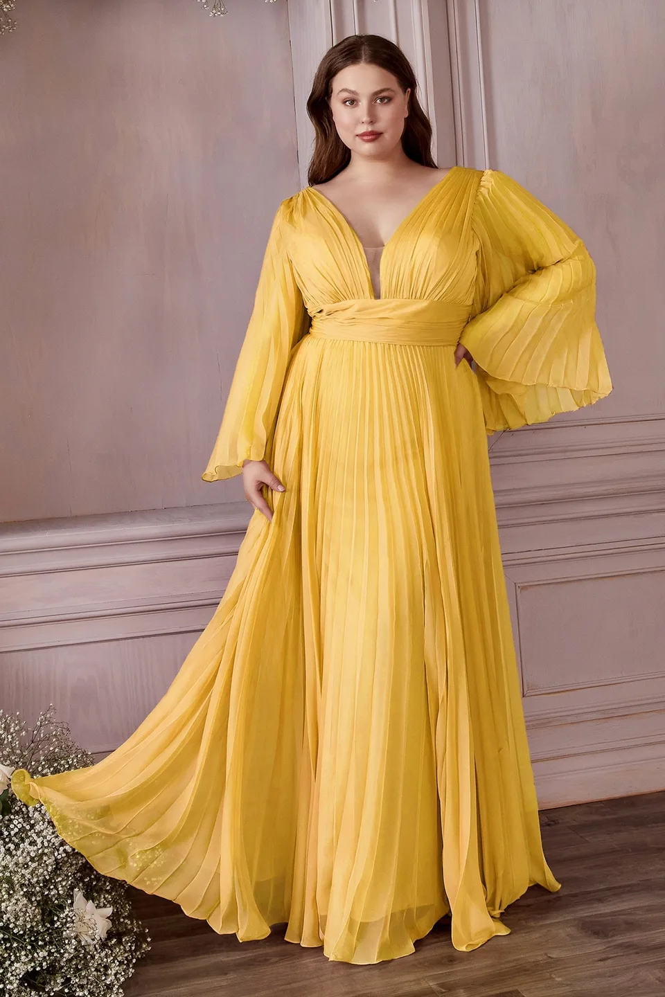 Ladivine CD242C Dress — YELLOW 1 1