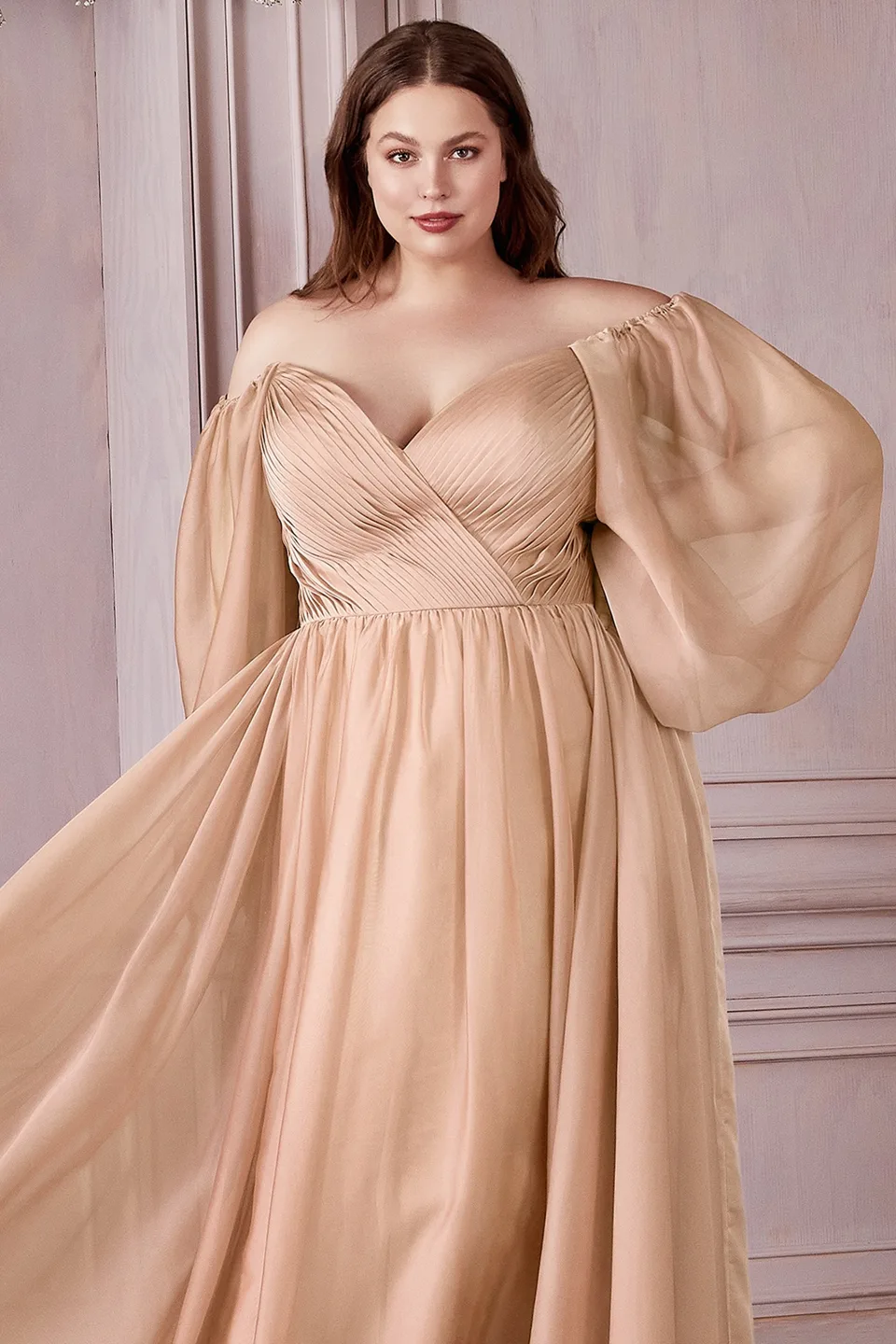 Ladivine CD243C Dress — CHAMPAGNE 1