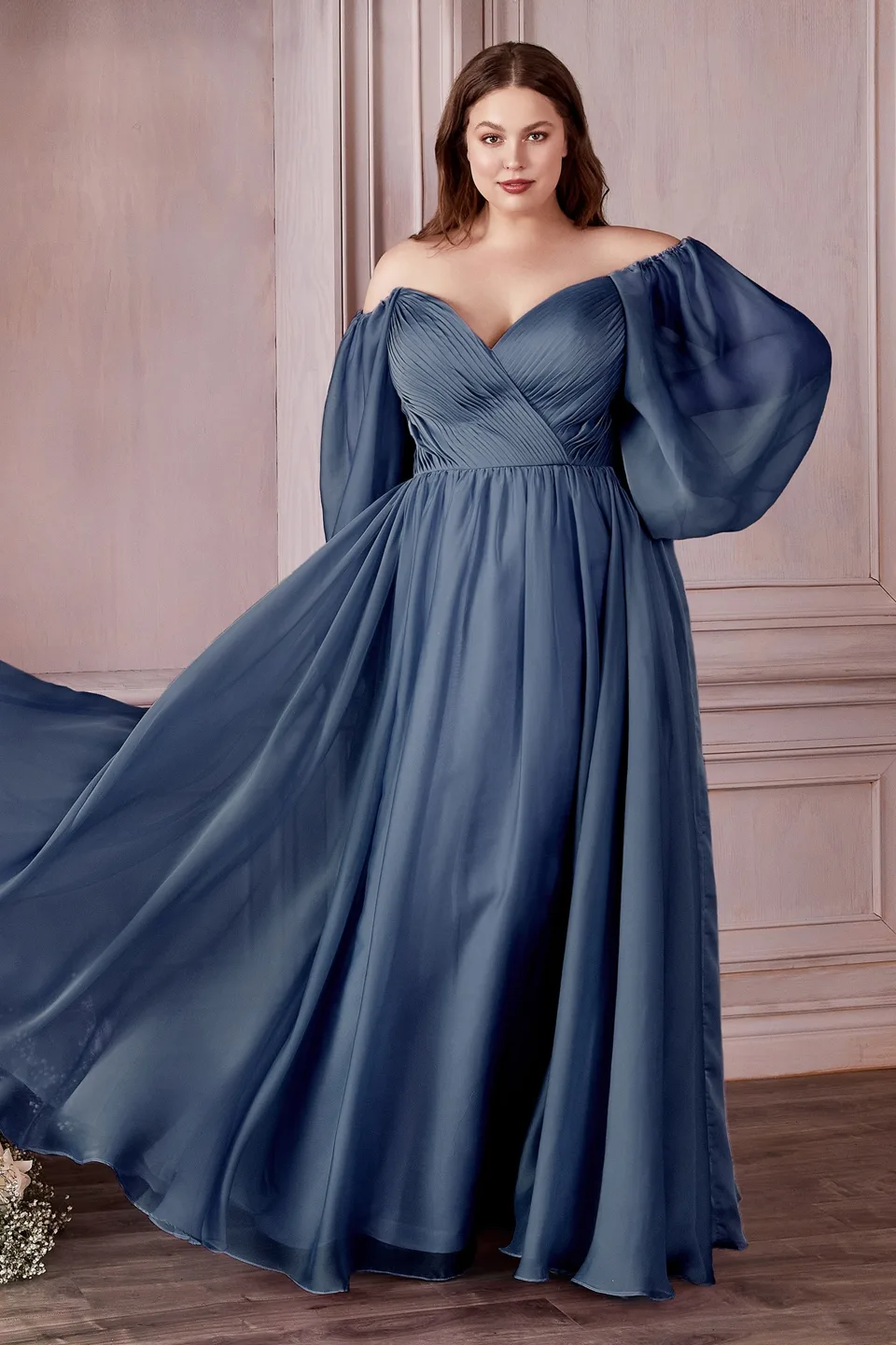 Ladivine CD243C Dress — SMOKYBLUE 1