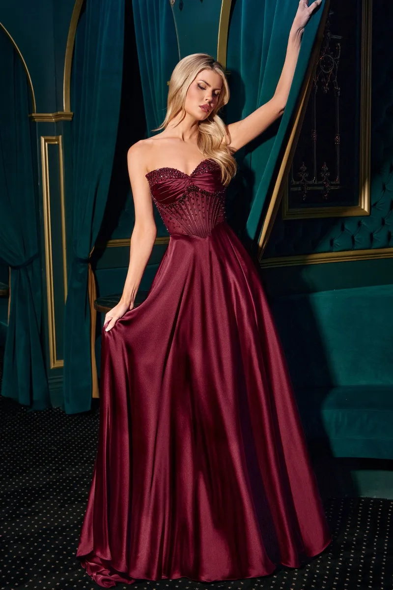 Ladivine CD297 Dress — BURGUNDY
