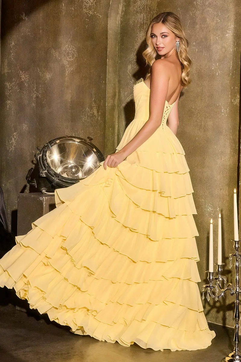 Ladivine CD402 Dress — YELLOW BACK REVISED