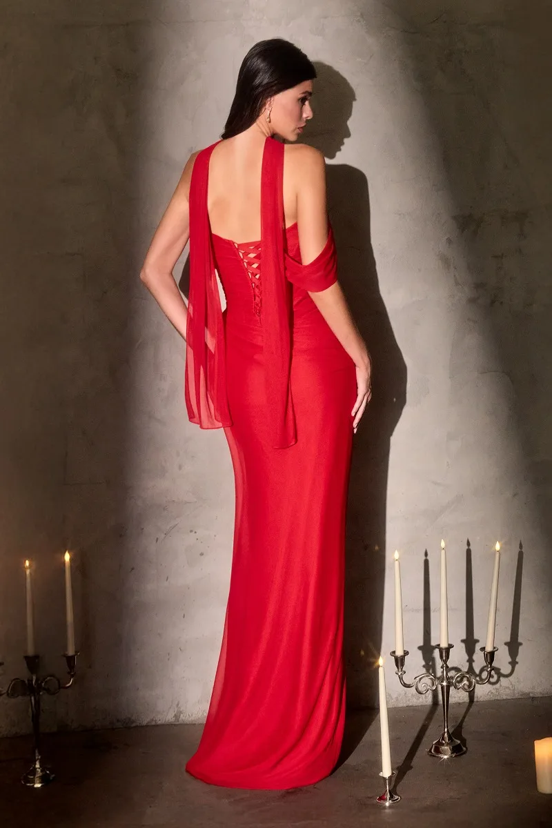 Ladivine CD406 Dress — RED