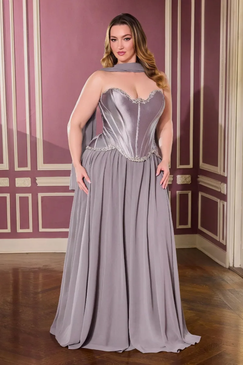 Ladivine CD668C Dress — DARK SILVER