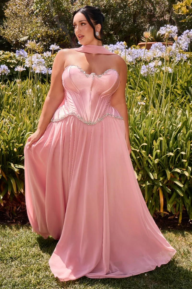 Ladivine CD668C Dress — DUSTY ROSE