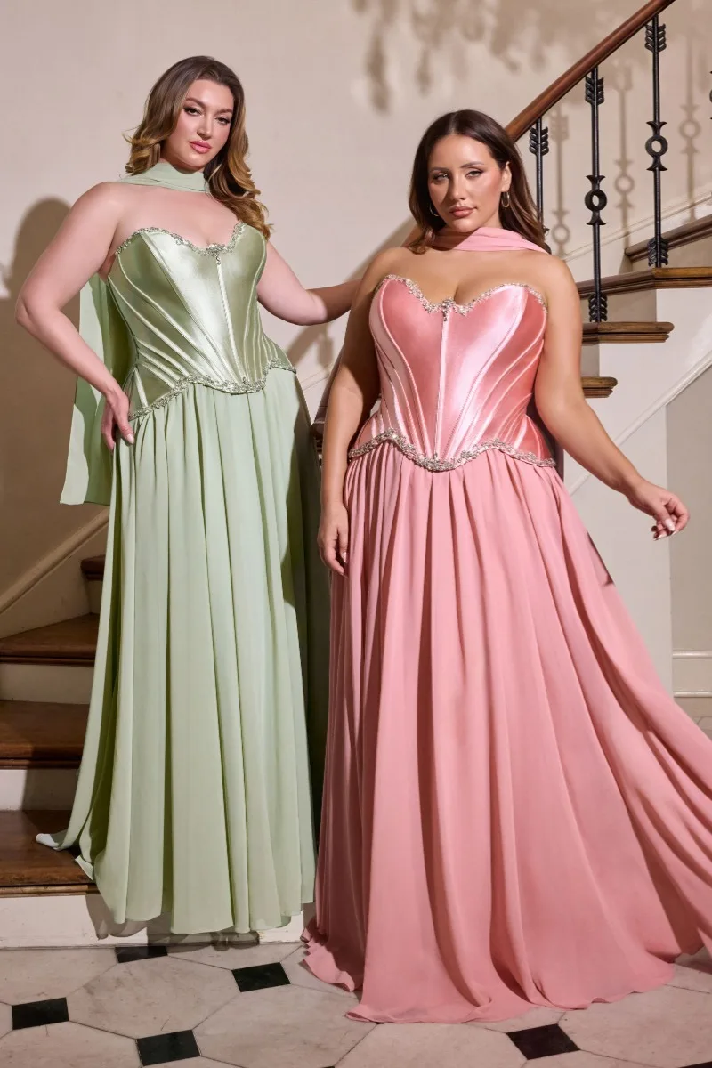 Ladivine CD668C Dress — SAGE DUSTY ROSE