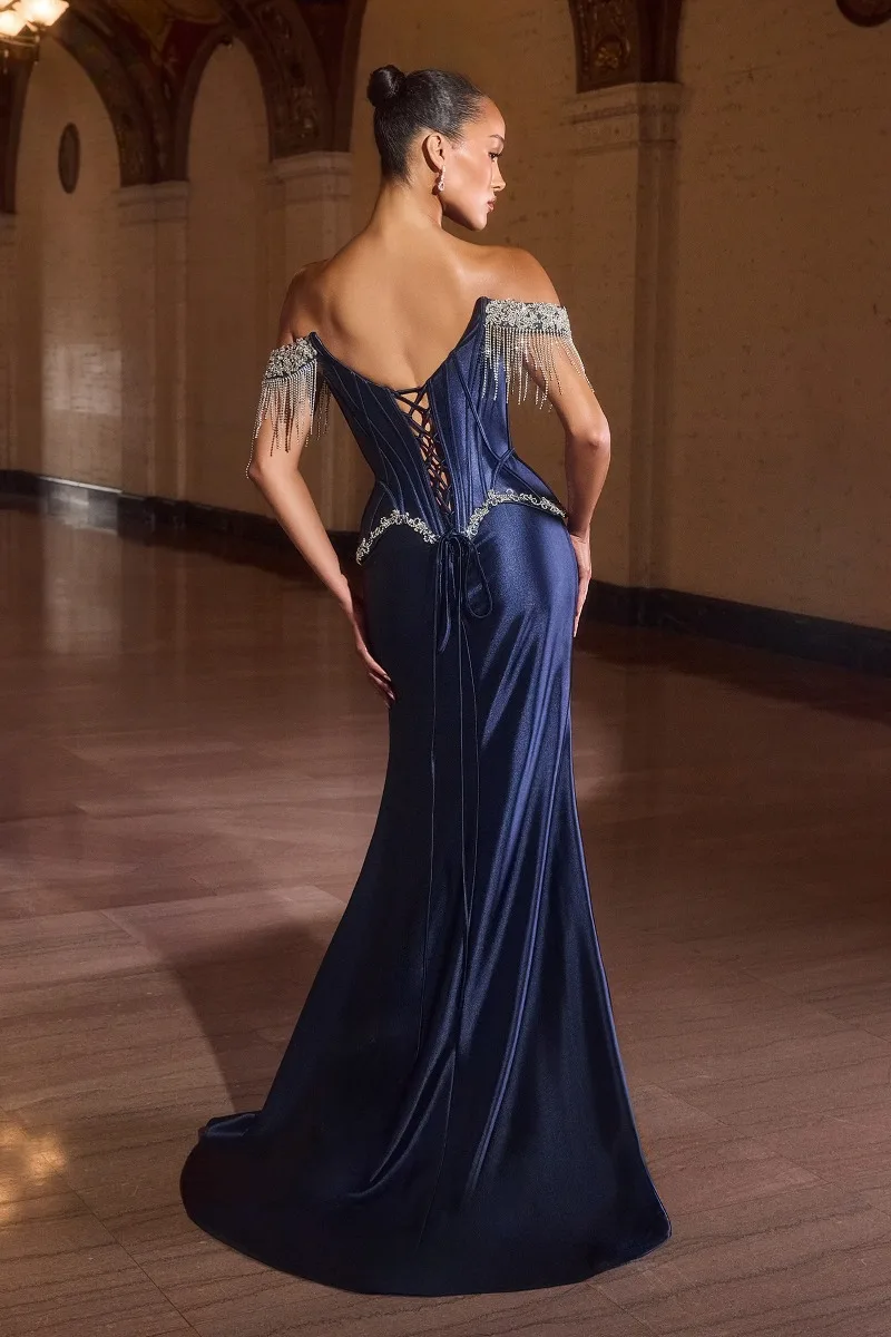 Ladivine CD688 Dress — NAVY