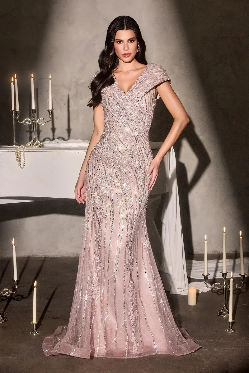 Ladivine CD698 Dress — MAUVE