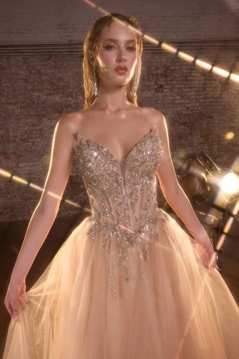 Ladivine CD721 Dress — GOLD
