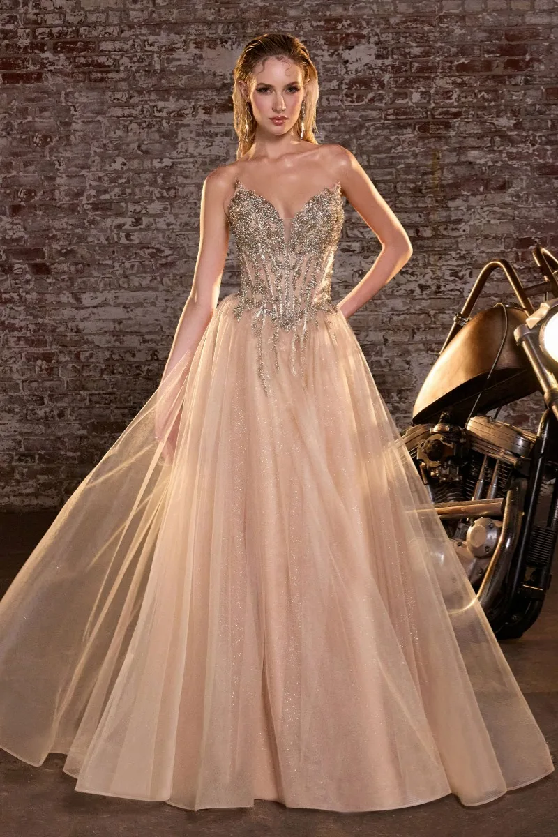 Ladivine CD721 Dress — GOLD
