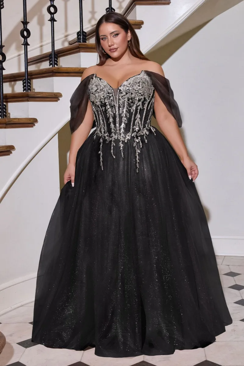 Ladivine CD721C Dress — BLACK SILVER