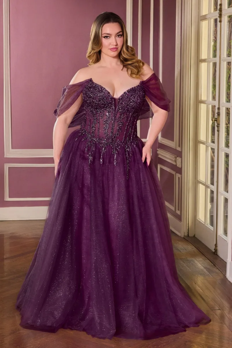 Ladivine CD721C Dress — EGGPLANT