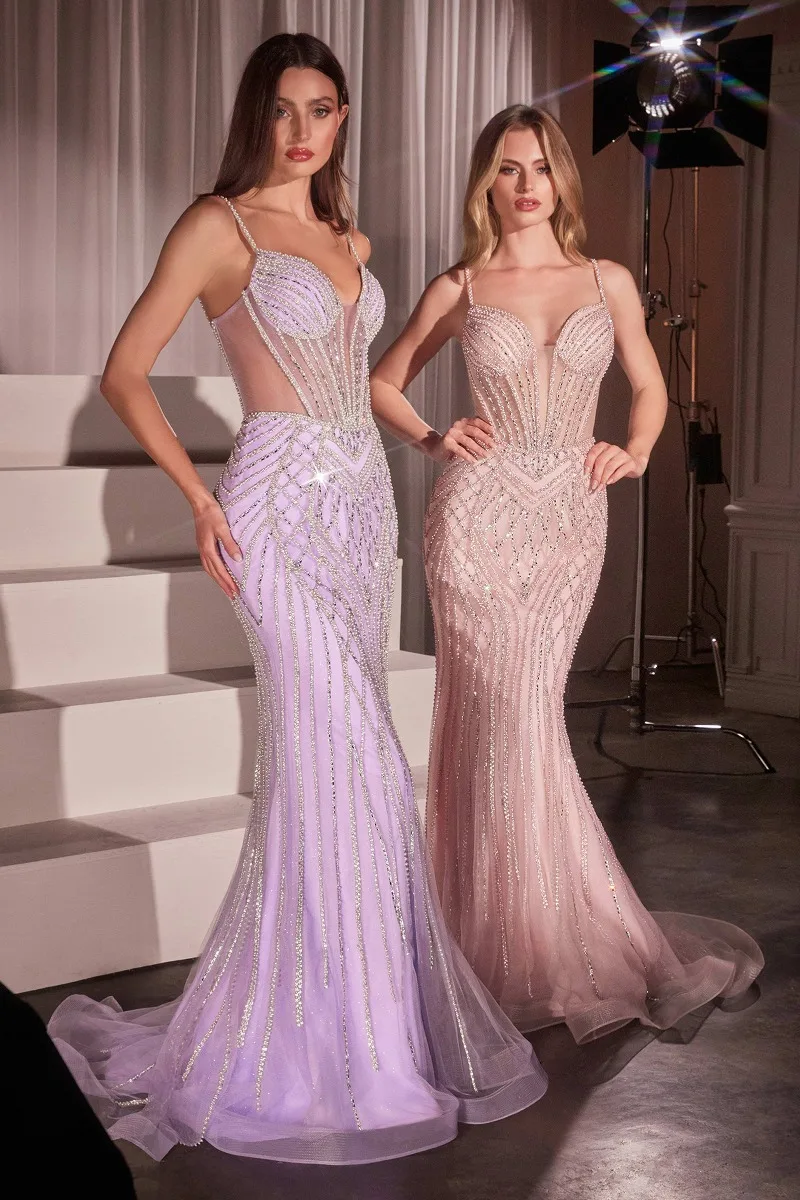 Ladivine CD759 Dress — ROSE PINK LAVENDER
