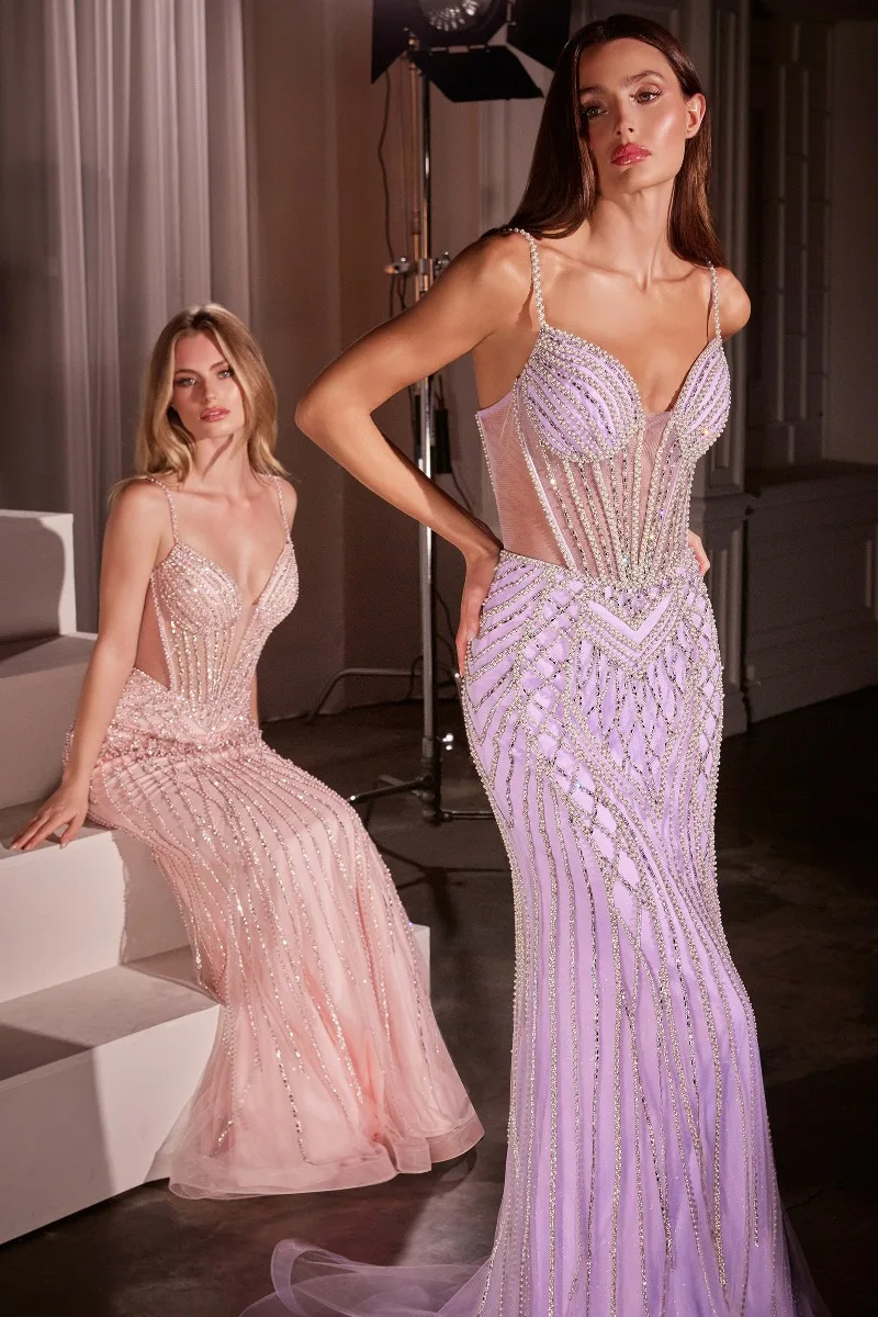 Ladivine CD759 Dress — ROSE PINK LAVENDER