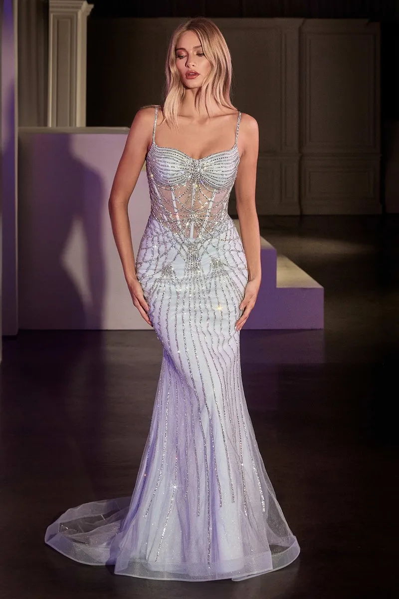 Ladivine CD766 Dress — LT BLUE
