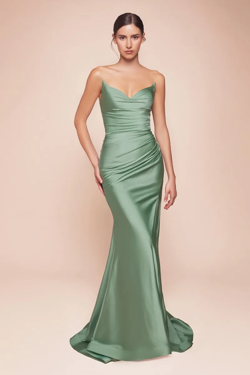 Ladivine CD791 Dress — DARK SAGE