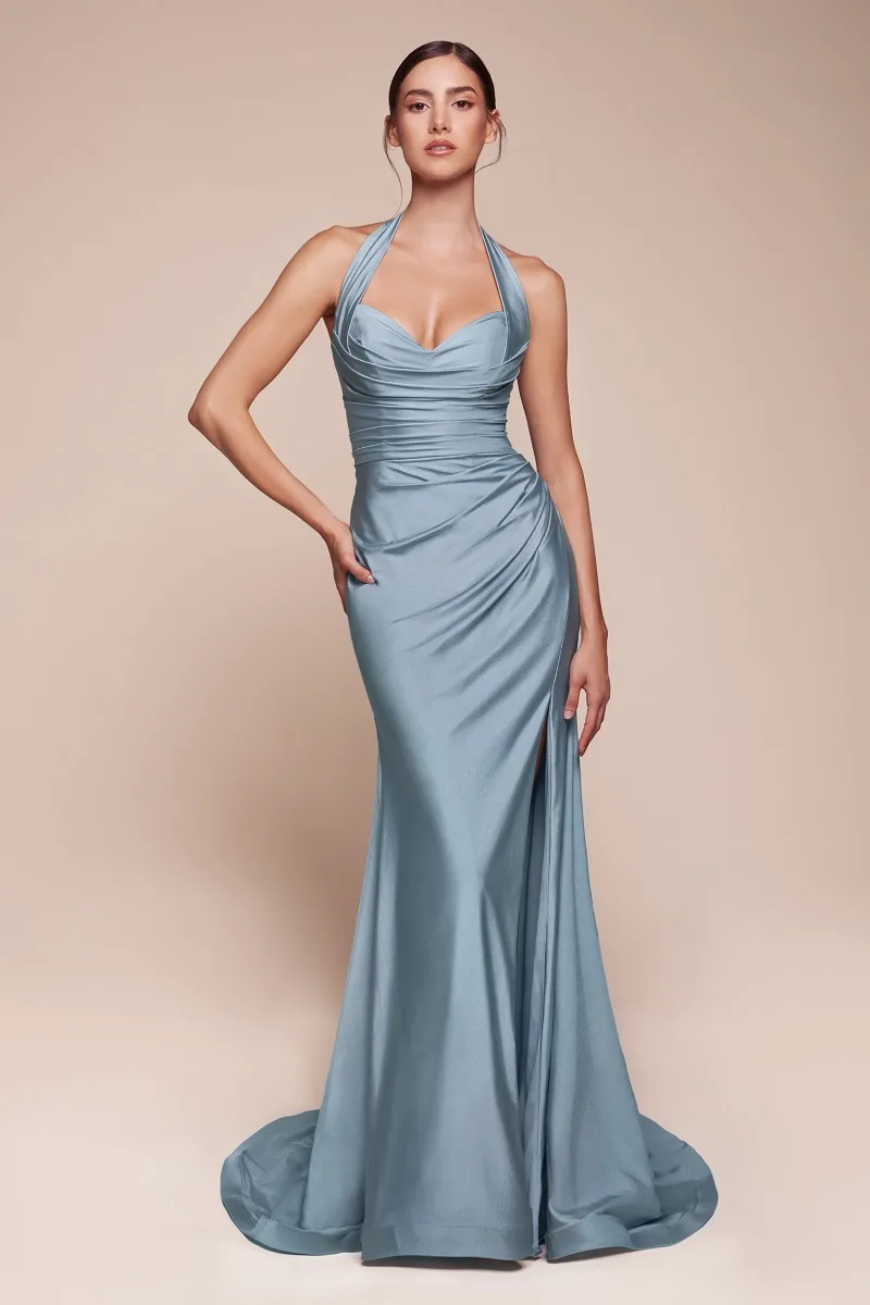 Ladivine CD796 Dress — DUSTYBLUE