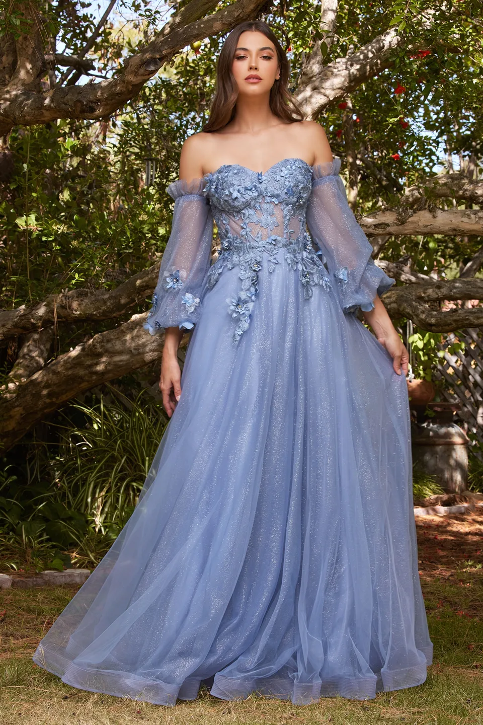 Ladivine CD962 Dress — SMOKYBLUE