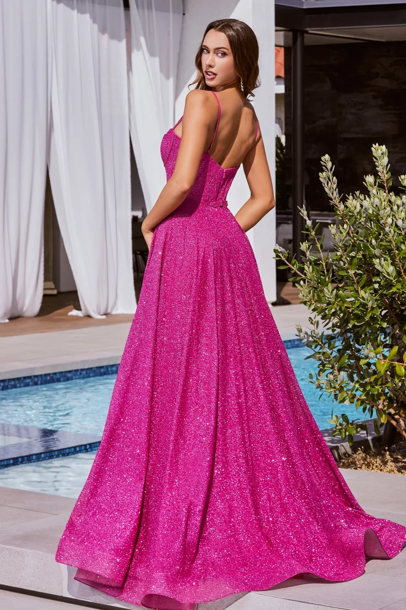 Ladivine CDS483 Dress — FUCHSIA