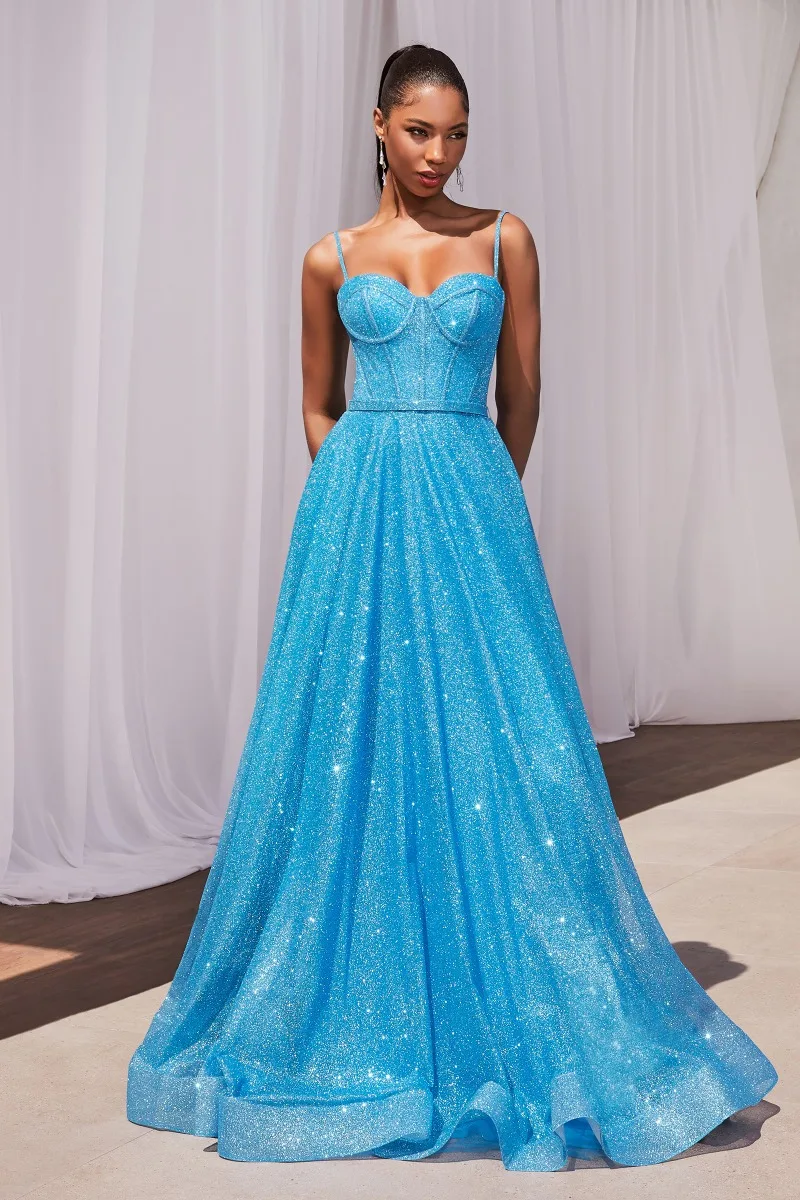 Ladivine CDS483 Dress — OCEAN BLUE