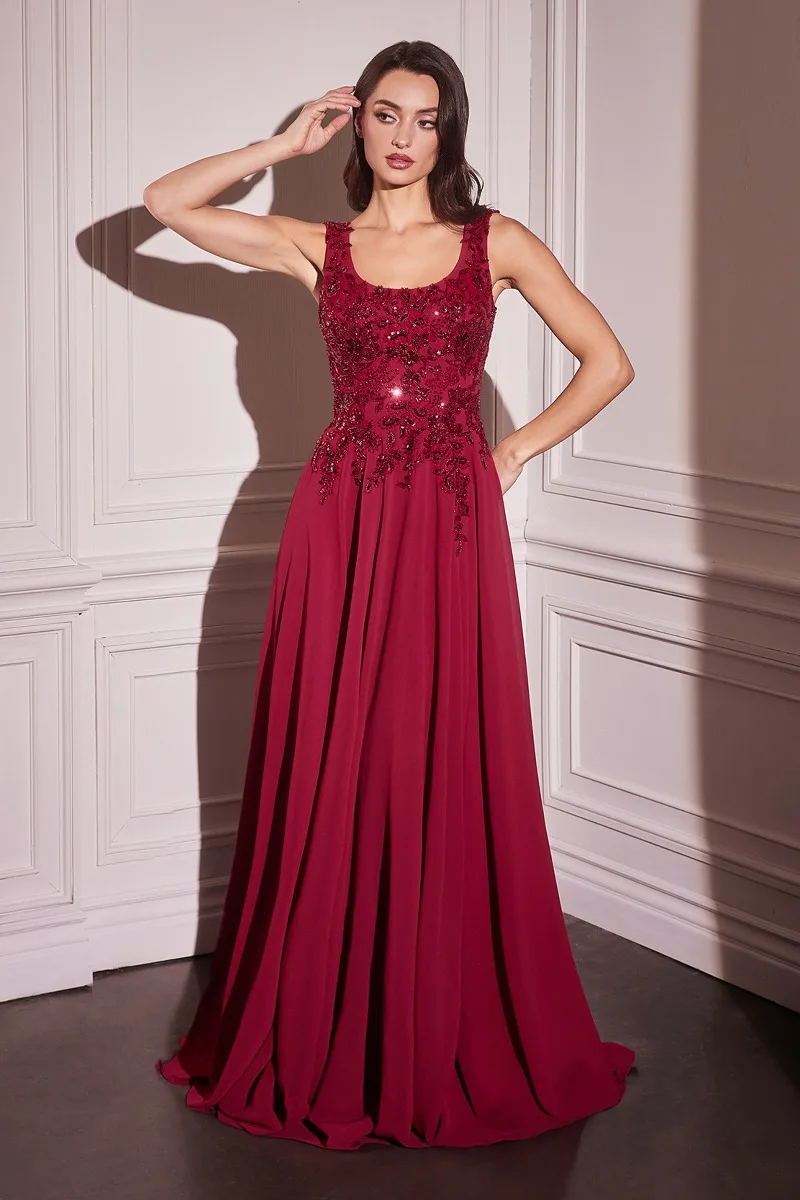 Ladivine CDS503 Dress — BURGUNDY