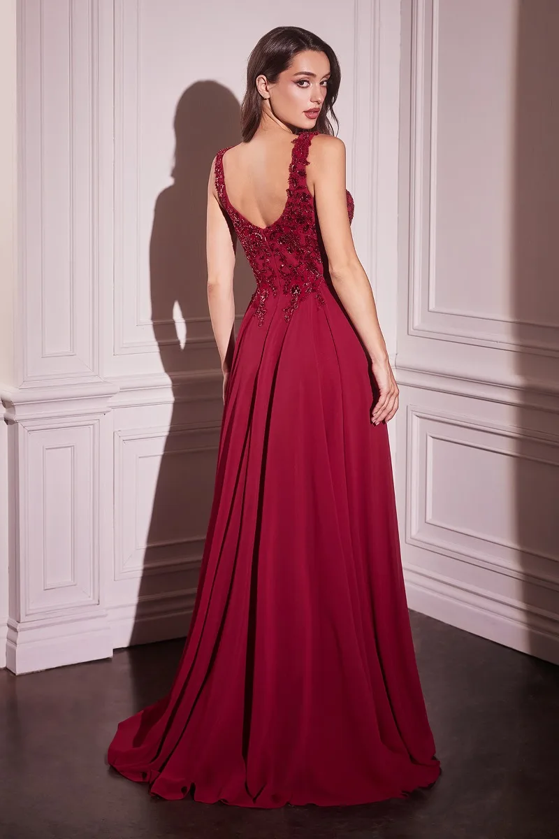 Ladivine CDS503 Dress — BURGUNDY