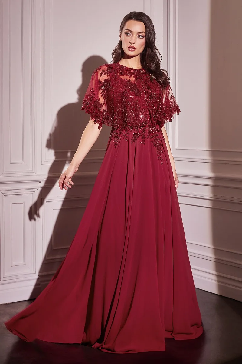 Ladivine CDS503 Dress — BURGUNDY