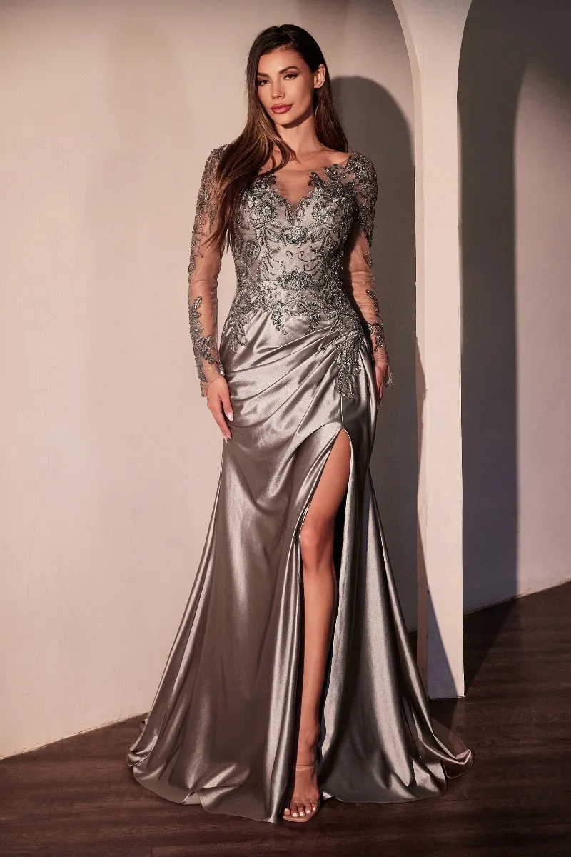 Ladivine CDS505 Dress — GRAPHITE SILVER