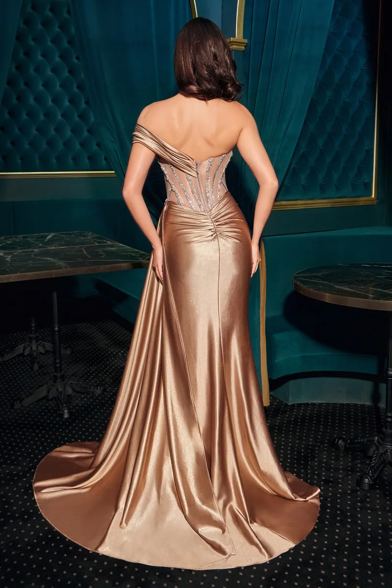 Ladivine CDS542 Dress — MOCHA GOLD