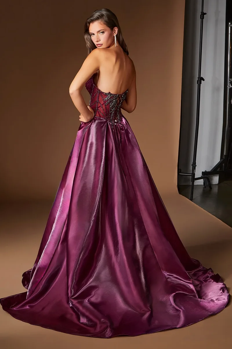 Ladivine CDS568 Dress — PLUM NOIR