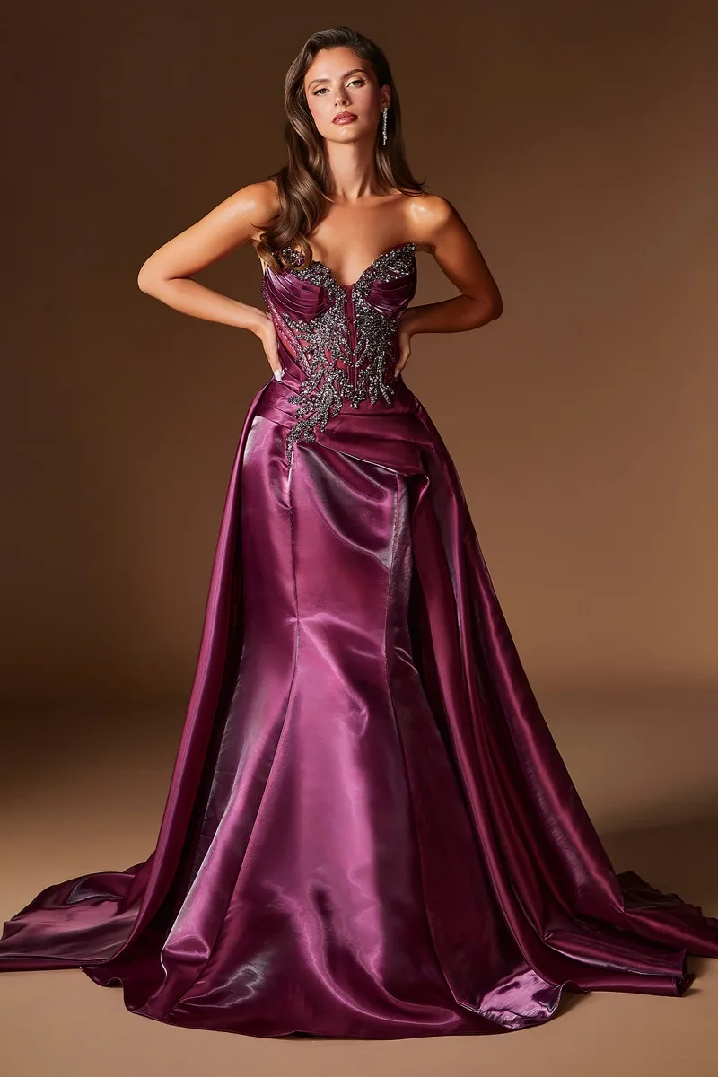 Ladivine CDS568 Dress — PLUM NOIR