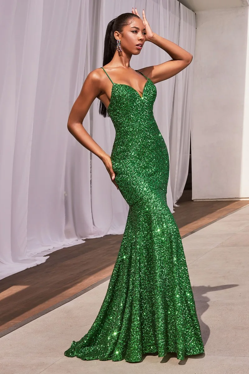 Ladivine CH066 Dress — EMERALD