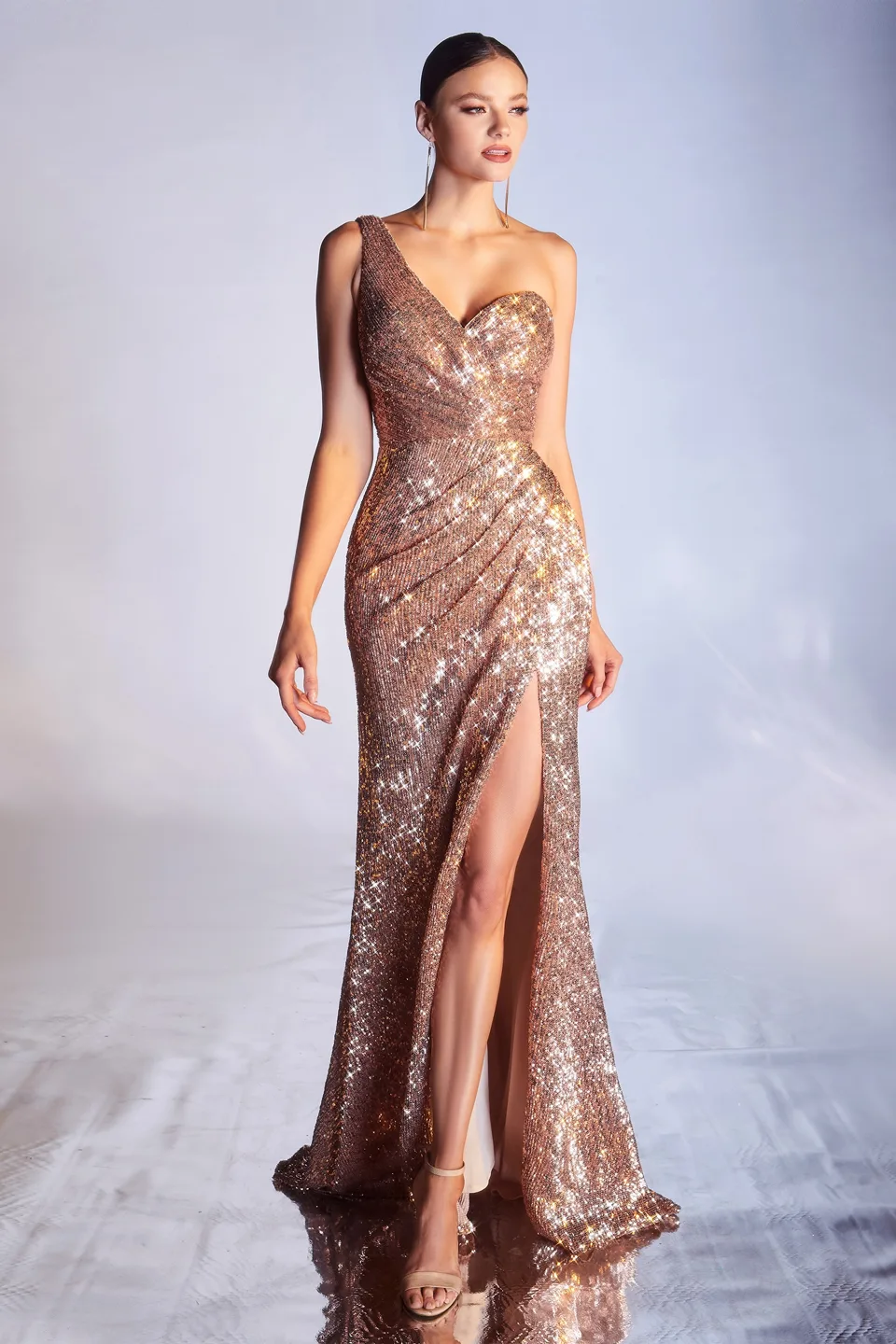 Ladivine CH182 Dress — ROSEGOLD