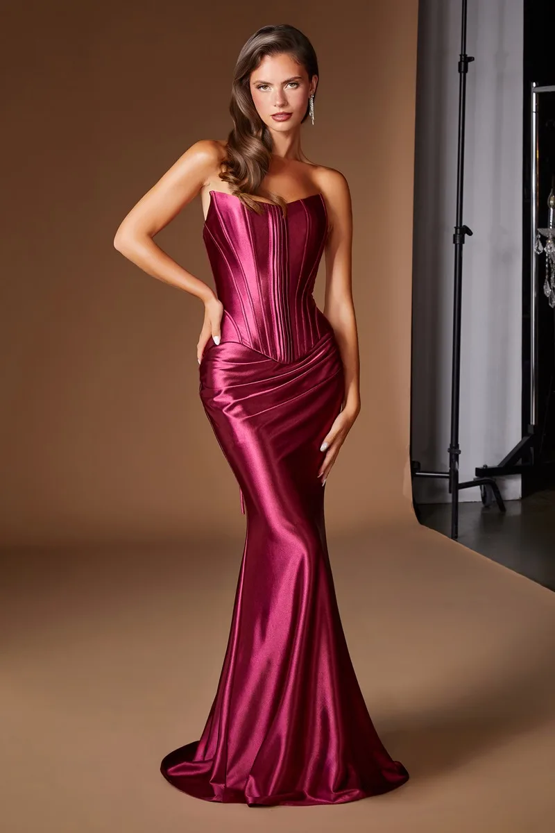Ladivine CH2602 Dress — BURGUNDY